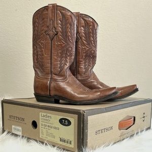 STETSON genuine leather cowboy boots